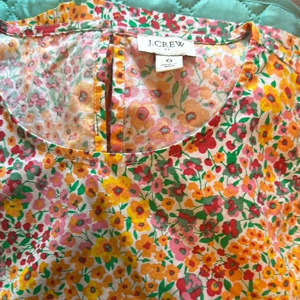 J.Crew Vibrant Floral Sleeveless Blouse